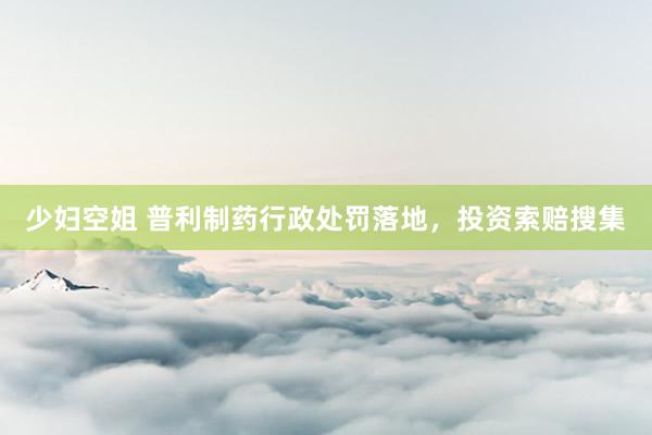 少妇空姐 普利制药行政处罚落地，投资索赔搜集