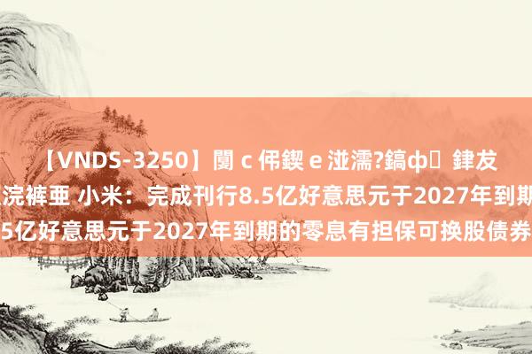 【VNDS-3250】闅ｃ伄鍥ｅ湴濡?鎬ф銉犮儵銉犮儵 娣倝銇叞浣裤亜 小米：完成刊行8.5亿好意思元于2027年到期的零息有担保可换股债券