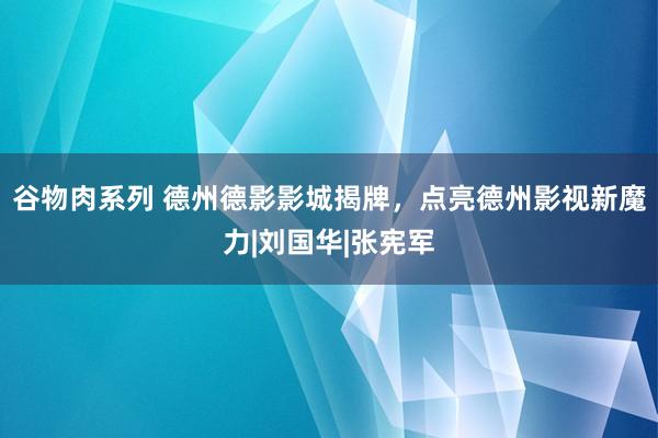 谷物肉系列 德州德影影城揭牌，点亮德州影视新魔力|刘国华|张宪军