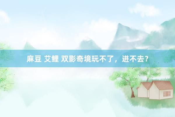 麻豆 艾鲤 双影奇境玩不了，进不去？