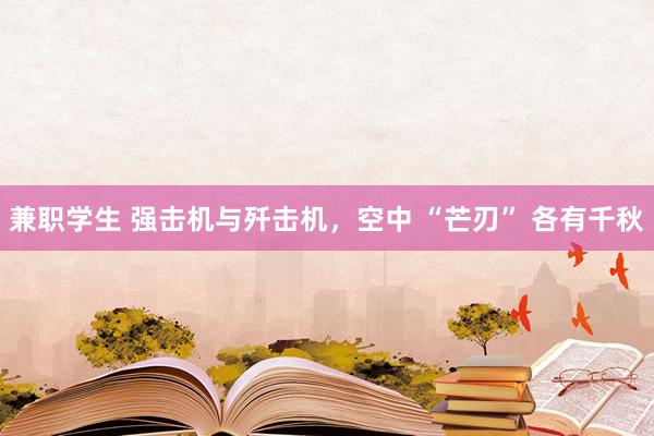 兼职学生 强击机与歼击机，空中 “芒刃” 各有千秋