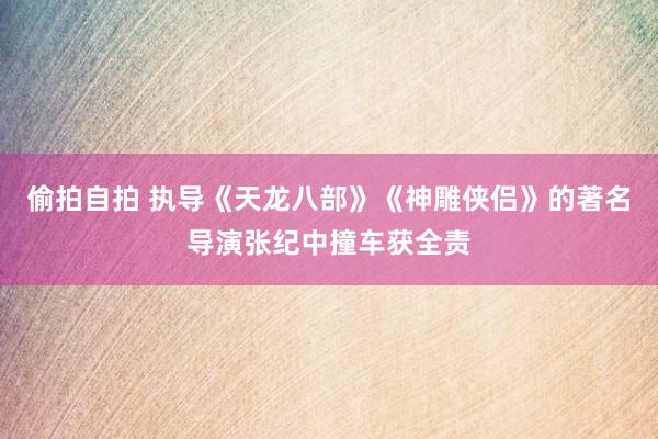 偷拍自拍 执导《天龙八部》《神雕侠侣》的著名导演张纪中撞车获全责